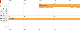 Calendar with Dates